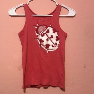Pink shirt with ladybug design